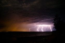 Four Bolts of Lightening - Cortes Island Lightening photo