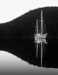 Anchored in Carrington Bay - Cortes Island Sailboat photo