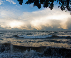 Wave and cloud - Cortes Island  photo