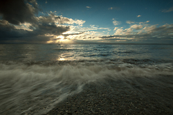 Wave and Sun - Cortes Island  photo