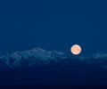 Setting Winter Moon - Moon photo from  Vancouver Island BC, Canada